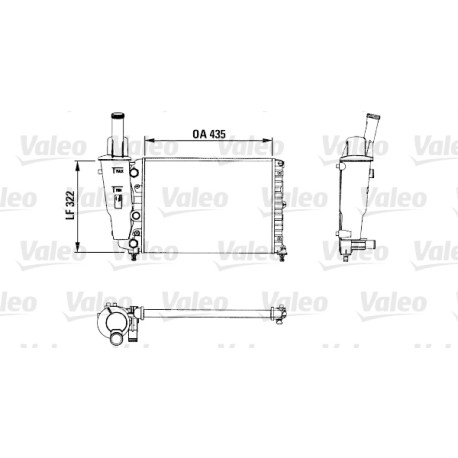 Radiateur, refroidissement du moteur VALEO 730976 (Remplace 230976) — FIAT / LANCIA — 730976