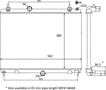 58399 Radiateur de refroidissement moteur — AHE 106175/A