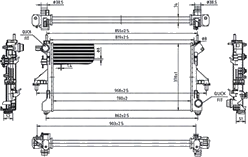 350213214900 Radiateur de refroidissement moteur — AHE 109426/A