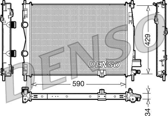 DRM46018 Radiateur de refroidissement moteur — AHE 120119/A