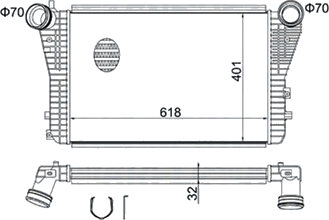 351319204040 Intercooler, charger — AHE 702040