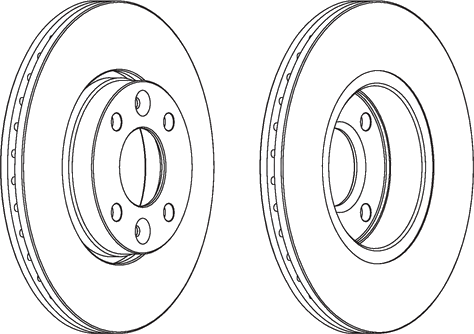 Jeu de (2) disques de frein — DACIA / NISSAN / RENAULT — CHAMPION 562268CH