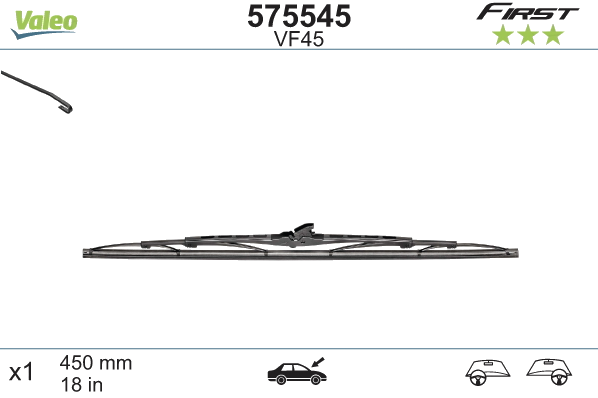 575545 Balai d'essuie-glace — CHAMPION X45/B02