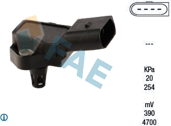 Capteur, pression du tuyau d'admission — AUDI / FORD / SEAT / SKODA — FAE 15037