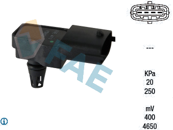 Capteur, pression du tuyau d'admission — CHEVROLET / FIAT / FORD / IVECO — FAE 15097