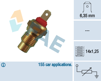 Sonde de température, liquide de refroidissement — CITROËN / FIAT / PEUGEOT — FAE 31370