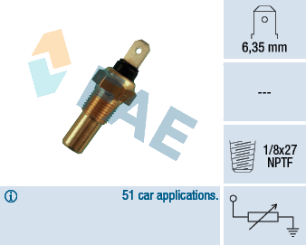 Sonde de température, liquide de refroidissement — FORD — FAE 31390