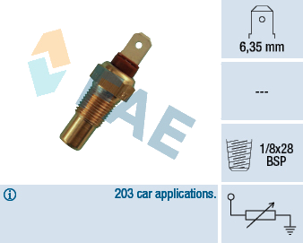 Sonde de température, liquide de refroidissement — HONDA / HYUNDAI / KIA / MAZDA — FAE 31570