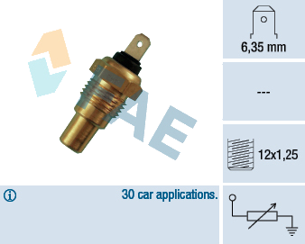 Sonde de température, liquide de refroidissement — NISSAN — FAE 31680