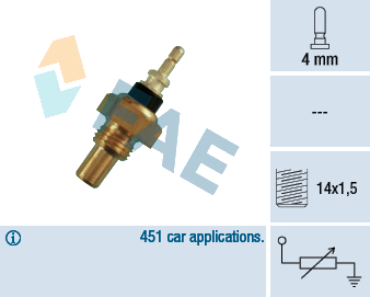 Sonde de température, liquide de refroidissement — MERCEDES-BENZ / VW — FAE 32220