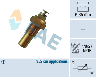 Sonde de température, liquide de refroidissement — OPEL / ROVER — FAE 32230