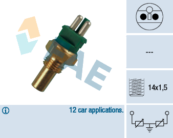 Sonde de température, liquide de refroidissement — MERCEDES-BENZ / VW — FAE 32510
