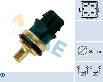 Capteur de température du liquide de refroidissement — AUDI / SEAT / SKODA / VW — FAE 33782