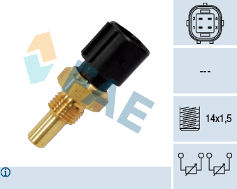 Sonde de température, liquide de refroidissement — AUDI / MERCEDES-BENZ / SEAT / SKODA — FAE 33860