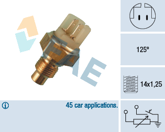 Sonde de température, liquide de refroidissement — RENAULT — FAE 34040