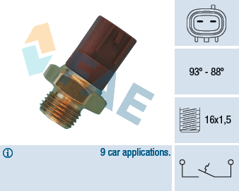 36510 Temperature Contacteur, radiator fan — FAE 36510