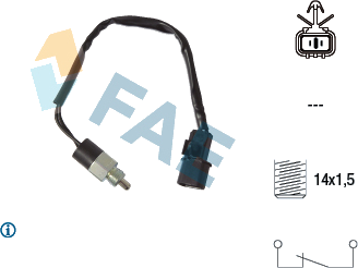 Interrupteur, feu de recul — MITSUBISHI — FAE 41247