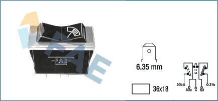 Interrupteur — PEUGEOT / RENAULT — FAE 62130