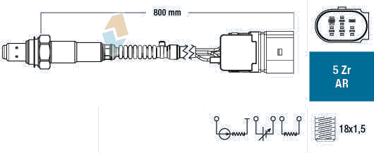 Sonde lambda — VAG / VW — FAE 75355