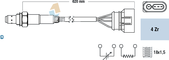 Sonde lambda — VW — FAE 77131