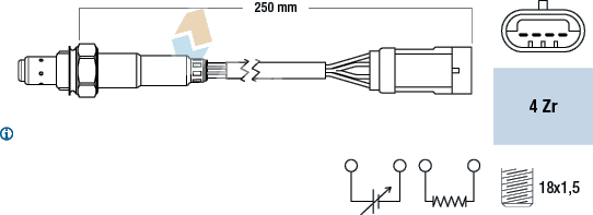 Sonde lambda — DACIA / NISSAN / RENAULT — FAE 77151