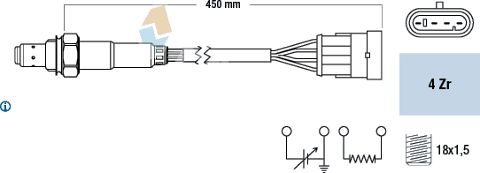 Sonde lambda — ALFA ROMEO / FIAT / LANCIA — FAE 77159