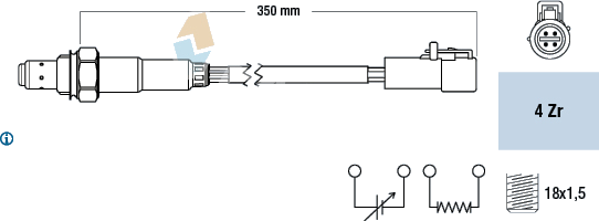 Sonde lambda — FORD / MAZDA — FAE 77170