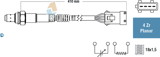 Sonde lambda — CITROËN / CITROËN/PEUGEOT / FIAT / PEUGEOT — FAE 77282