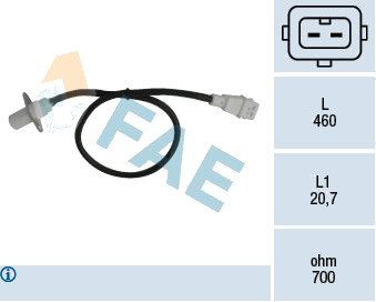 Capteur d'angle, vilebrequin — ALFA ROMEO / FIAT / FORD / IVECO — FAE 79002
