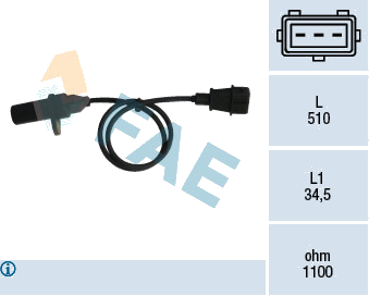 Capteur d'angle, vilebrequin — CITROËN / FIAT / PEUGEOT — FAE 79007