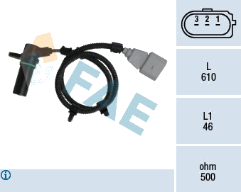Capteur de régime, contrôle moteur — AUDI / SEAT / SKODA / VW — FAE 79115