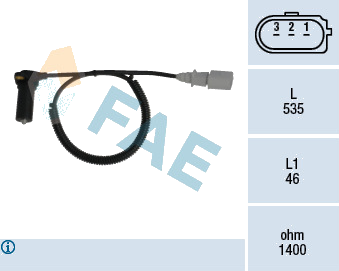 Capteur d'angle, vilebrequin — SEAT / SKODA / VW — FAE 79131
