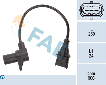Capteur, impulsion d'allumage — FIAT / HYUNDAI / IVECO / KIA — FAE 79197