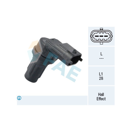 Capteur, position d'arbre à cames — ALFA ROMEO / FIAT / FORD / LANCIA — FAE 79338
