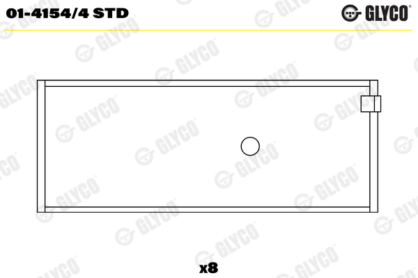 01-4154/4 Coussinets de bielle, cote standard — FEDERAL MOGUL 01-4154/4-STD