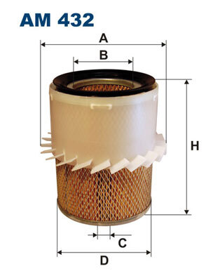 AM 432 Air filter — 00000021 GA782