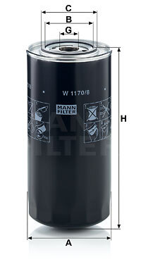 W 1170 Hydraulic Filter, steering system — 00000021 GL338