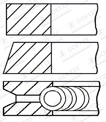 08-103100-00 Jeu de segments de piston — GOETZE 08-103100-00