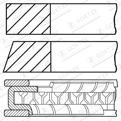 08-433907-00 Jeu de segments de piston — GOETZE 08-433907-00