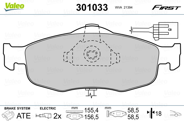 301033 Jeu de plaquettes de frein à disque — IJS 30-1033