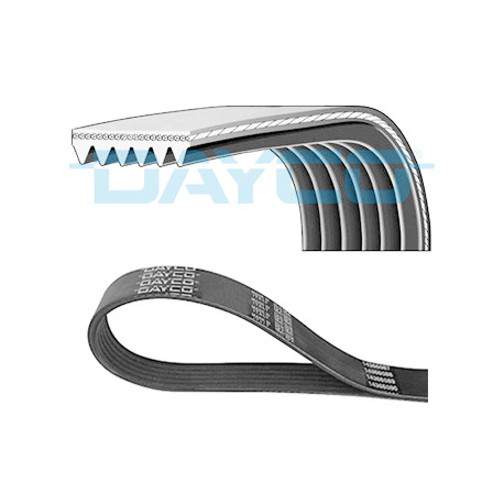 Courroie trapézoïdale à nervures DAYCO 6 PK 1450 — CHEVROLET / FORD / MAZDA / MITSUBISHI — COURROIE POLY-V 6PK1450