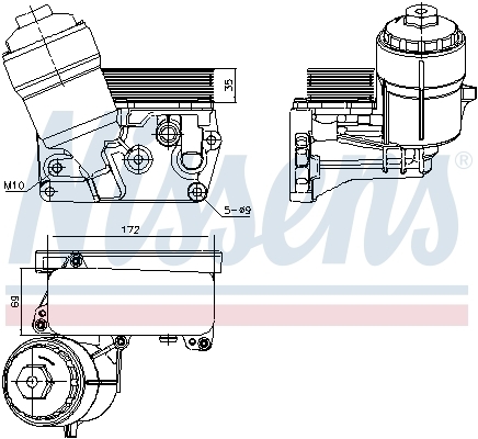 91310 Oil Cooler, engine oil — LUCAS 913/10