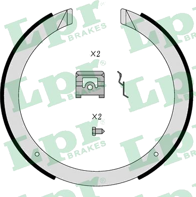 01098 Jeu de mâchoires de frein de stationnement — LPR 01098