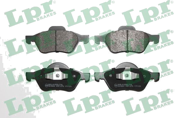 05P1279 Jeu de plaquettes de frein à disque — LPR 05P1279