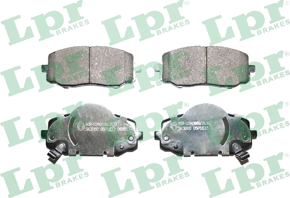 05P1633 Jeu de plaquettes de frein à disque — LPR 05P1633