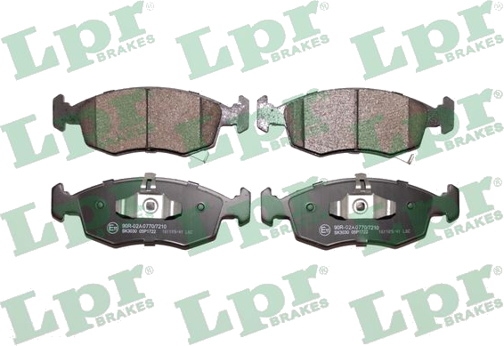 05P1722 Jeu de plaquettes de frein à disque — LPR 05P1722