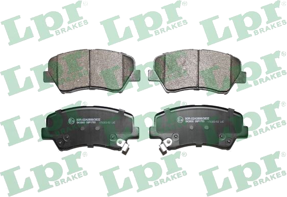 05P1753 Jeu de plaquettes de frein à disque — LPR 05P1753