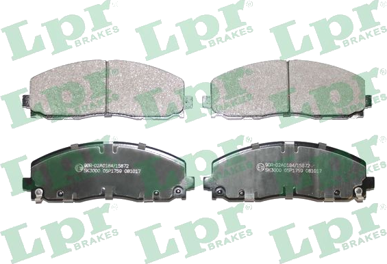 05P1759 Jeu de plaquettes de frein à disque — LPR 05P1759