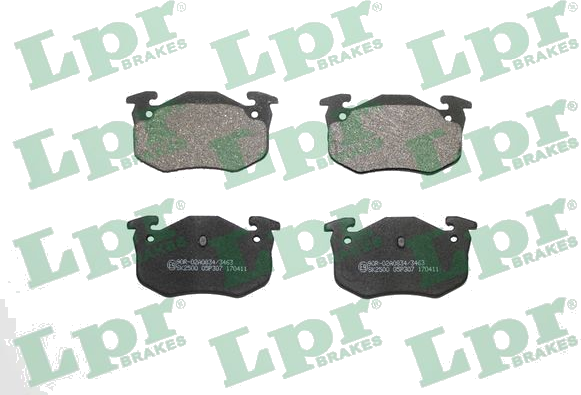 05P307 Jeu de plaquettes de frein à disque — LPR 05P307
