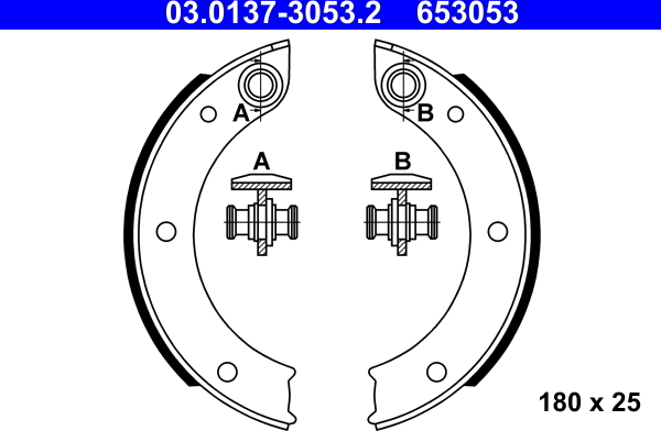 03.0137-3053.2 Jeu de mâchoires de frein de stationnement — MAD 153620